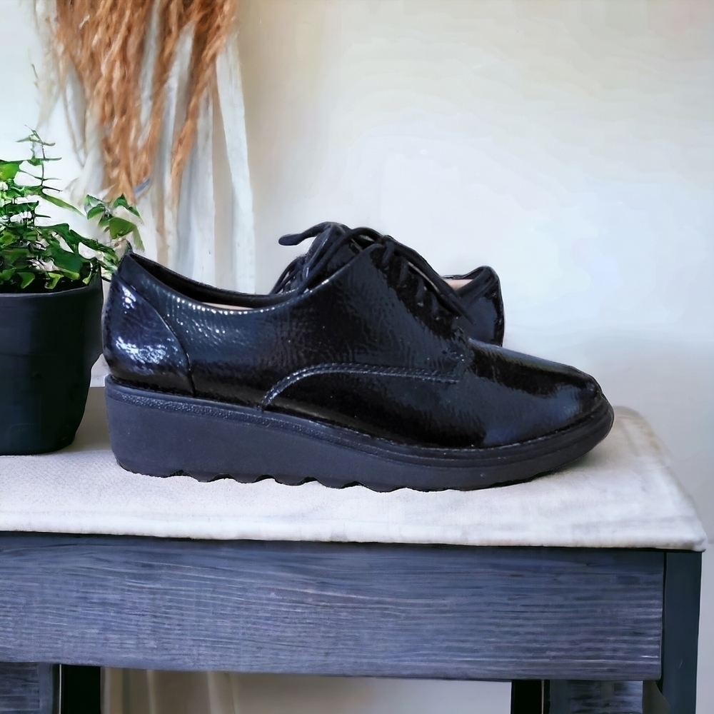Clarks Black Sharon Noel Loafers Size 6.5